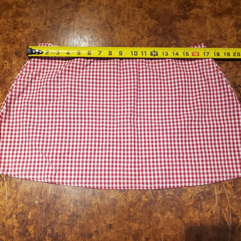 Princess Polly Red and White Asymmetrical Skater Mini Skirt - Picture 4 of 6